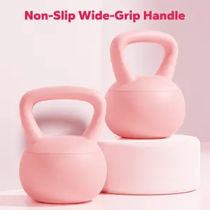 Soft Kettlebell for Home Strength Training, Non-Slip Wide Grip Handle, Soft Flat Shock-Absorbing Base, Fine Mineral Sand Filled, Premium At Home Gym Equipment