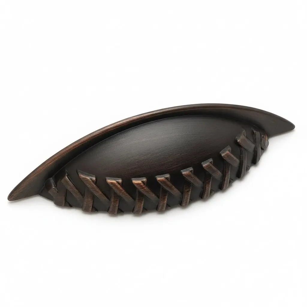 Cosmas 7067ORB Oil Rubbed Bronze Braided Cabinet Cup Pull