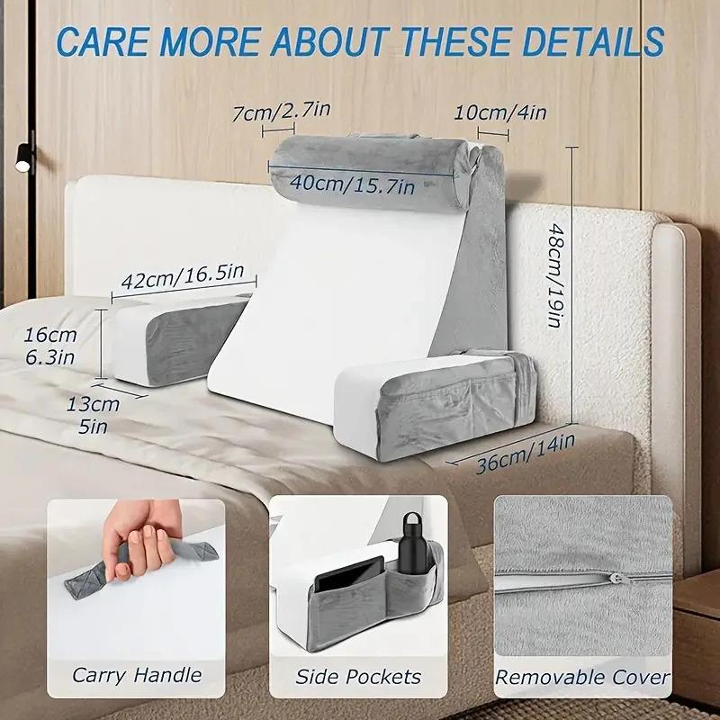 High Density Sponge Filling Reading Gaming Pillow Cushion Back Neck Rest Supporter Use in Bed Sofa Floor Chair