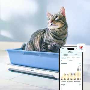 Smart Litter Box Monitor System uses AI technology to track your cat’s weight, urination, and defecation events. It delivers data via easy-to-read charts and monthly email reports