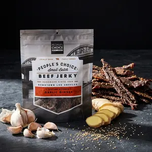 Garlic Ginger Beef Jerky -  Dried Savory Snack