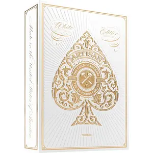 theory11 White Artisan Playing Card Game Set, Card Game Box for Toys & Hobbies Enthusiasts, Card Deck, Above 12