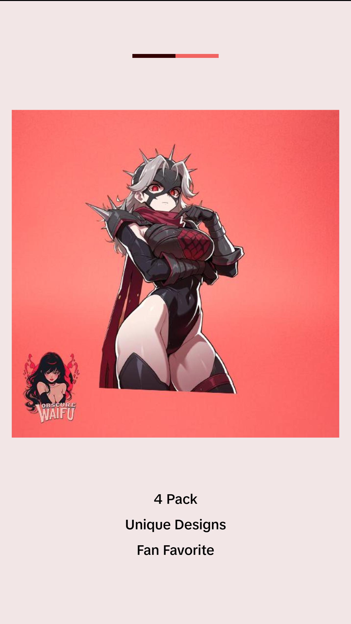 Invisible Woman (MALICE OUTFIT) - Marvelll Rivals Waifu Decal Sticker 4 Pack