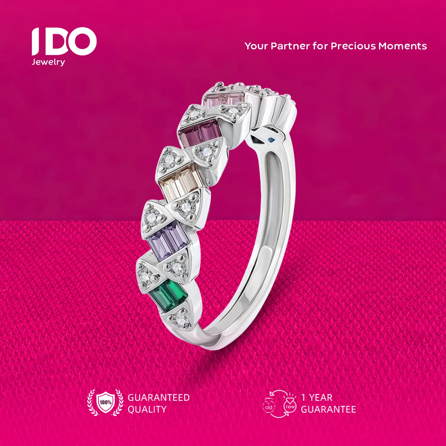 [Crazy Sale] FS-R102 Ring Women Accessories Elegant Beautiful and Luxurious Wedding Couple I DO Jewelry Official R19