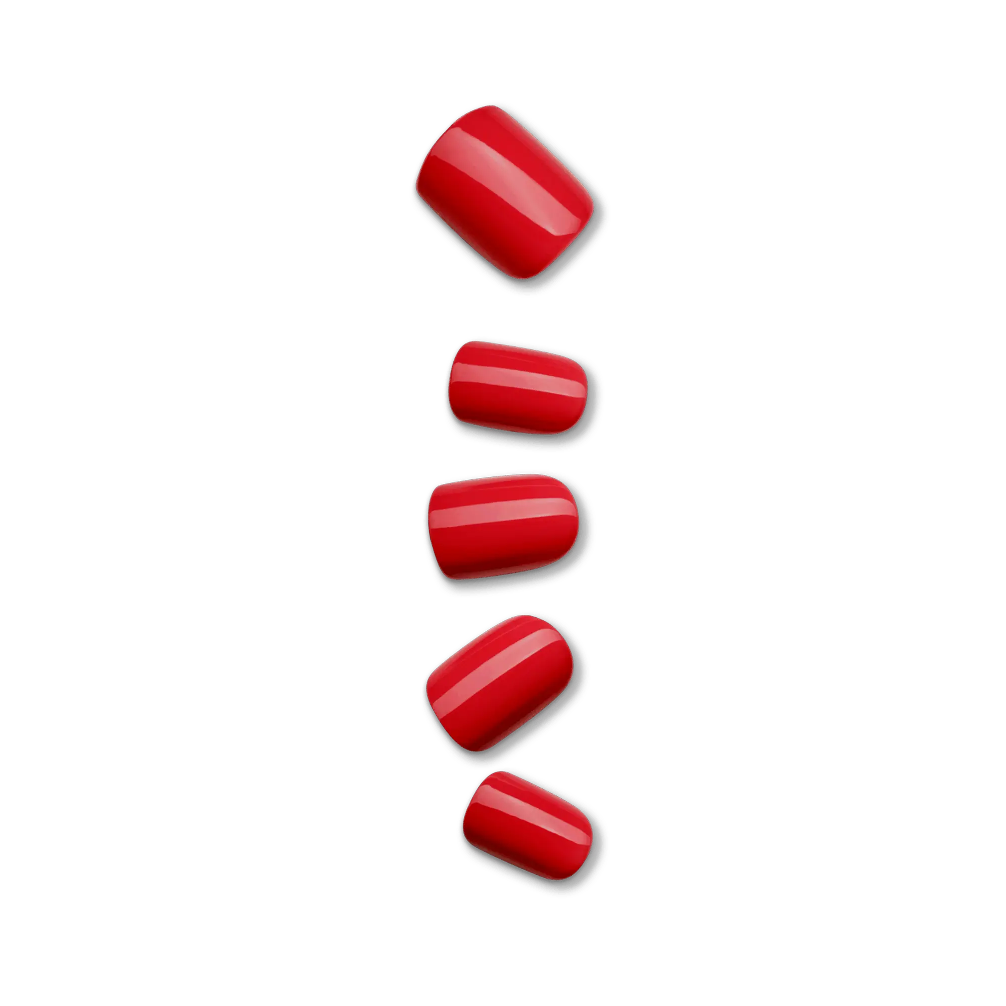 Impress Color No Glue Fake Press On Nails - Reddy or Not | Solid, Red, Short, Squoval, Manicure