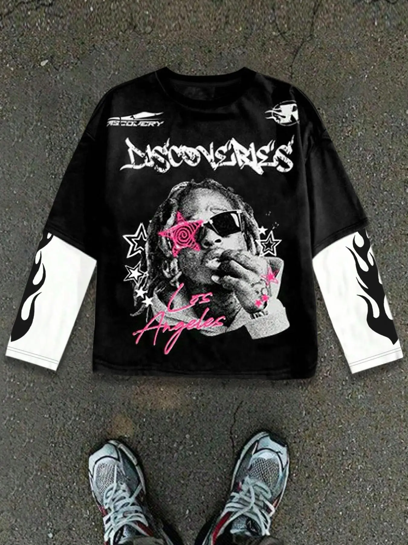 t shirt over long sleeve 2000s - TikTok Shop