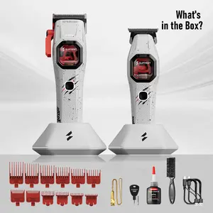 SUPRENT FANGS Assassin Edition Professional Hair Clipper & Trimmer Set, V10 Vector Motor with DLC Blades, Precision Fade Grooming Kit for Men summerwins
