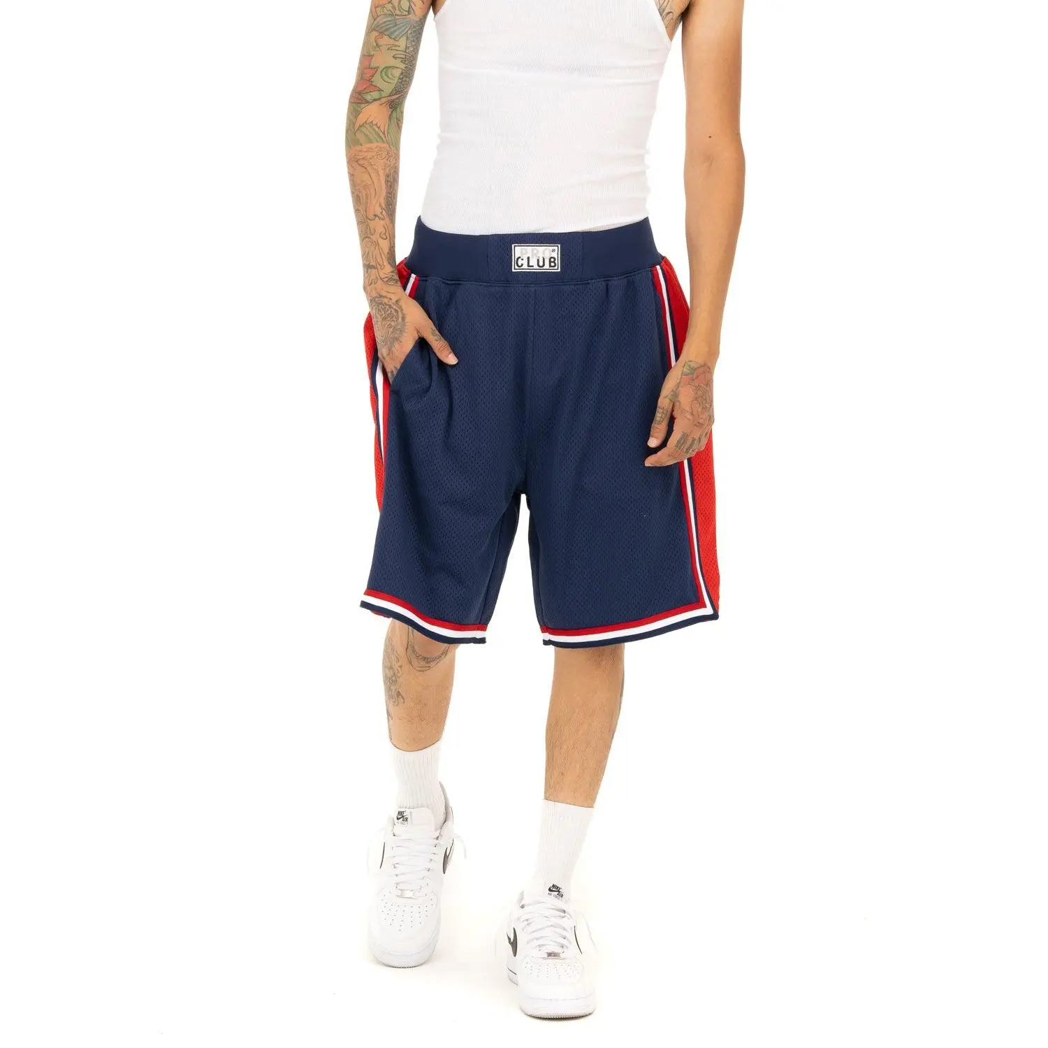 Pro Club Retro Relaxed Fit 2-Tone Polyester 9-Inch Inseam Active Athletic Basketball Shorts, Active Athletic Shorts, Men’s Shorts