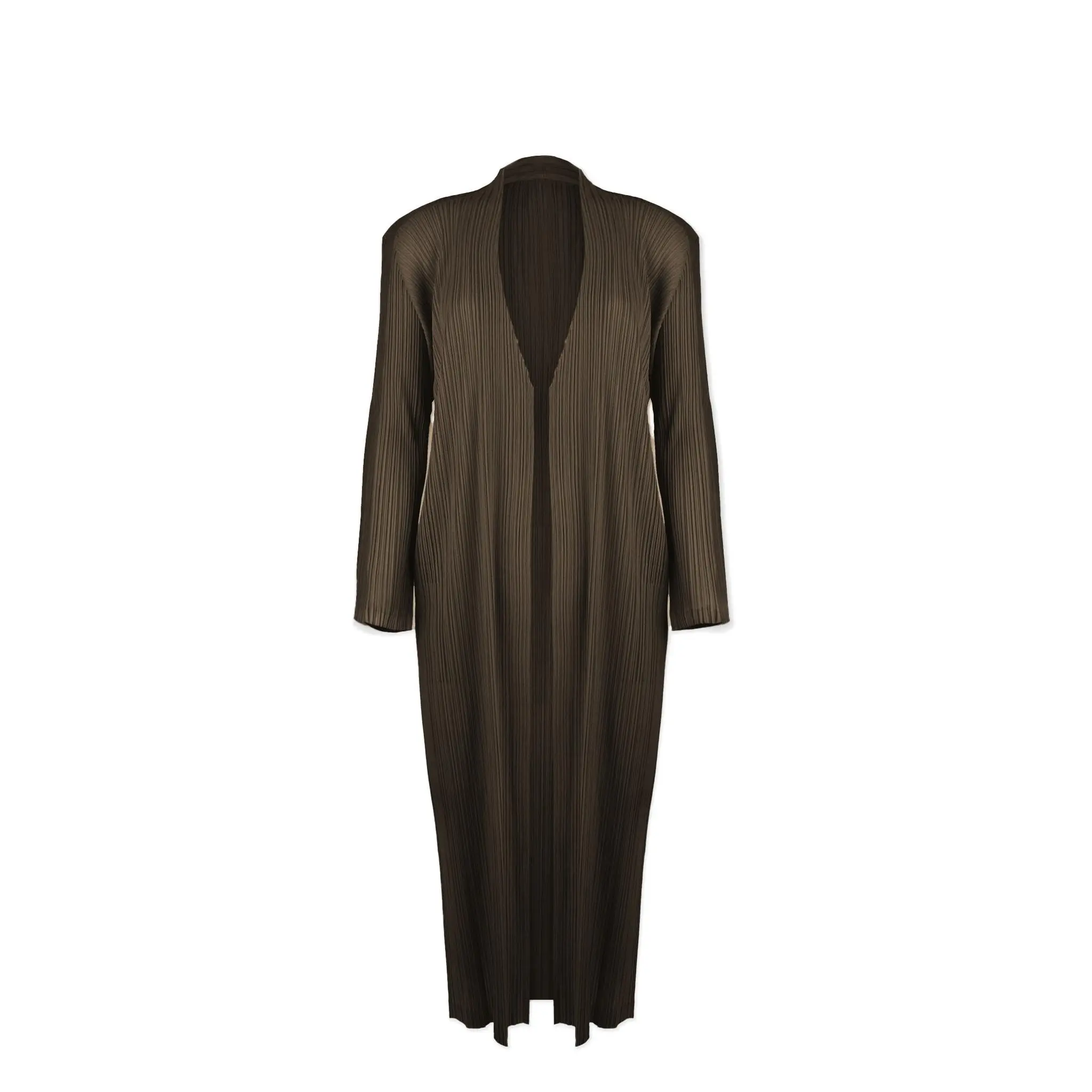 Charlotte Plissé Satin Long Duster