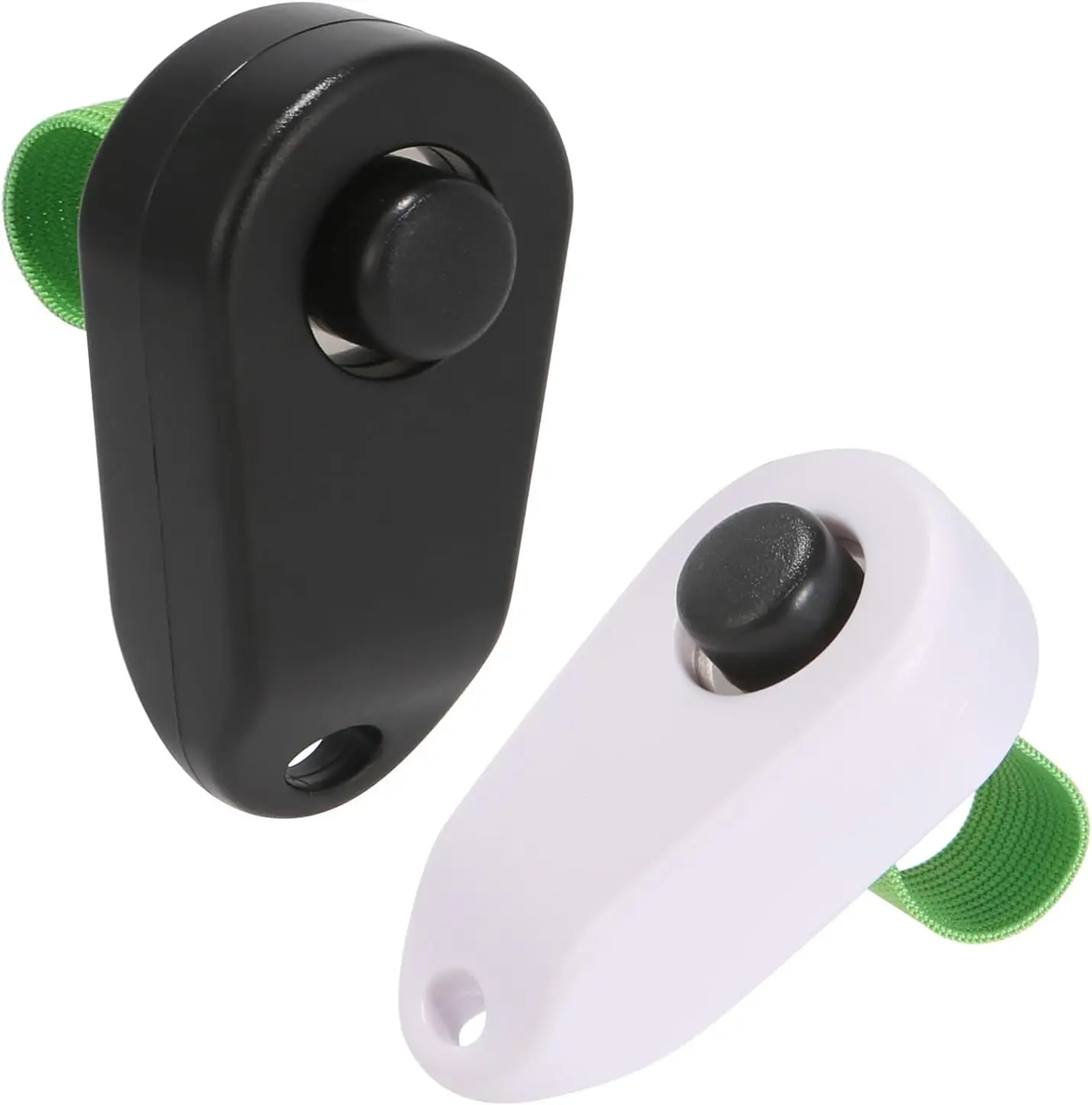 Dog Training Clicker with Finger Ring Pack, Black & White Puppy Behavior Training Essential, Portable Dog Walking Pet Supply Accessory