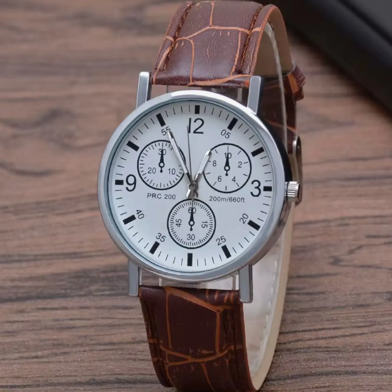 Leather Quartz Watch for Business & Casual Wear PRC 200 Model Timepiece