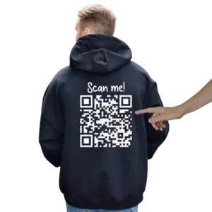 Funny "Fu" Qr Code Men's T Shirt Sweatshirt Hoodie, Fu Qr Code Sweater, Hidden Message Qr Code, Unisex Sweater Pullover Tee