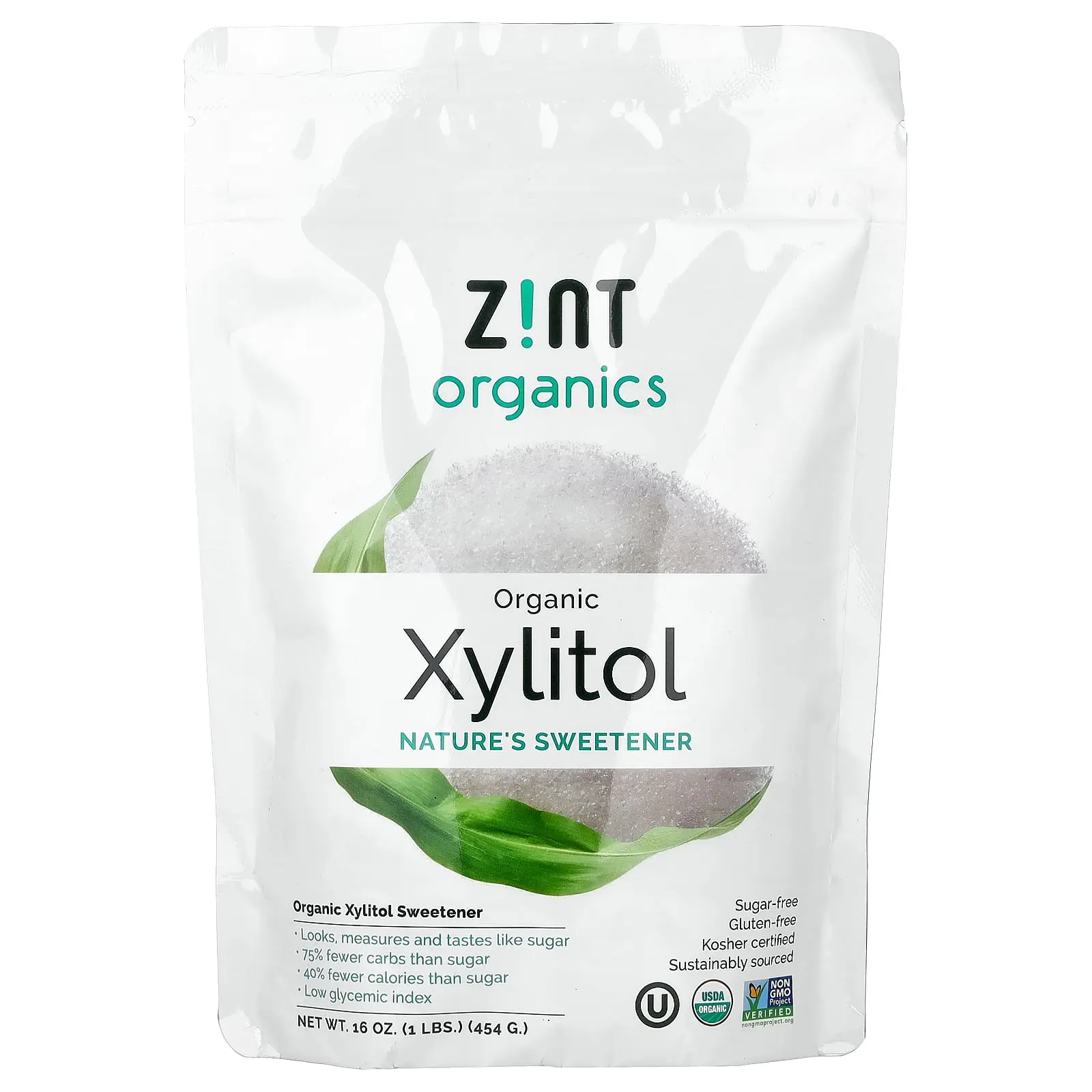 Zint Organic Xylitol Sweetener, 16 oz (454 g) Zint Organic Xylitol Sweetener, 16 oz (454 g)