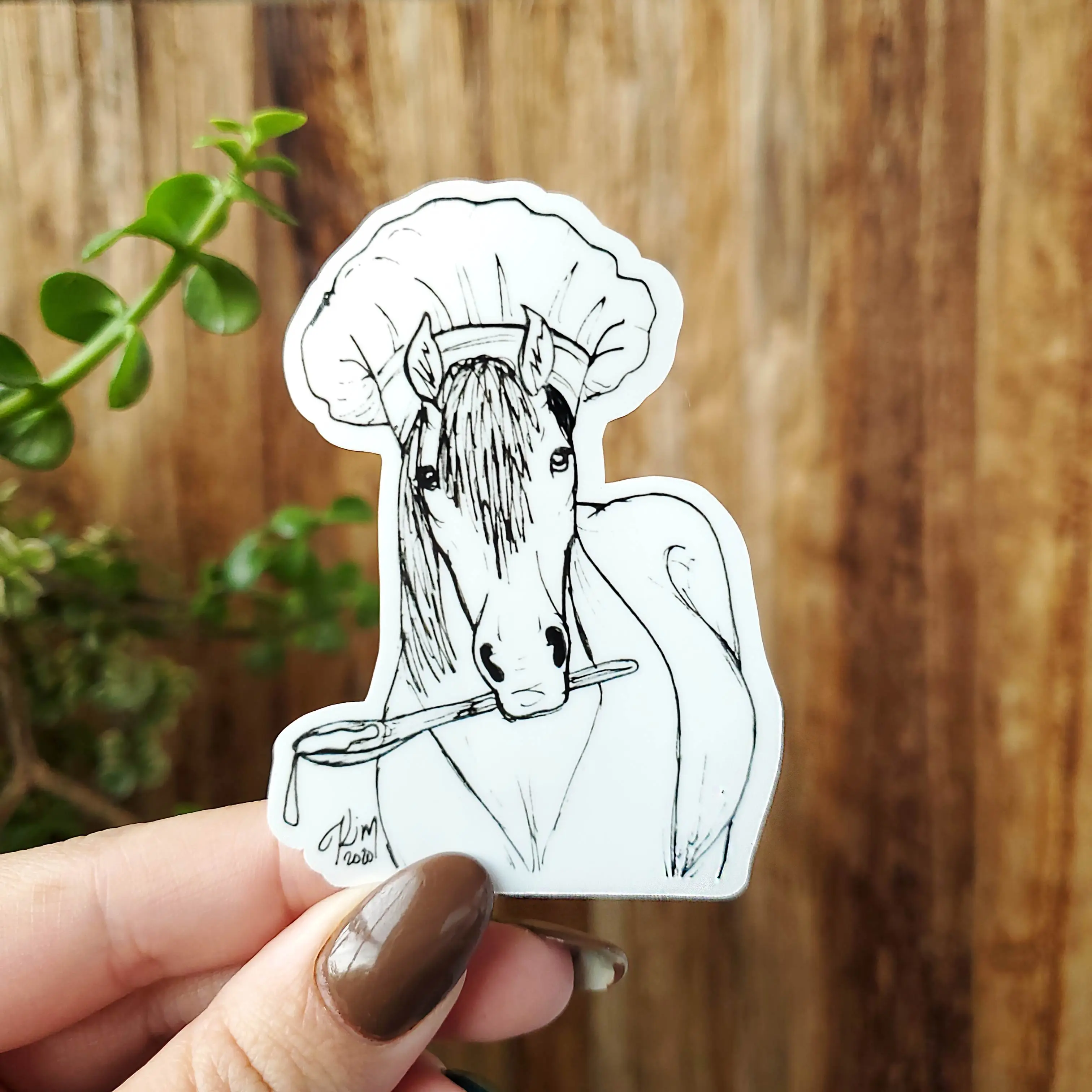 Chef Horse Vinyl Sticker