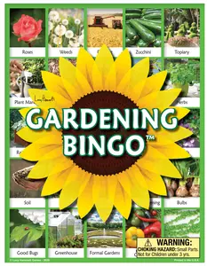 Lucy Hammett Gardening Bingo 6 Picture Boards, 42 Cards & Bingo Chips, All Ages