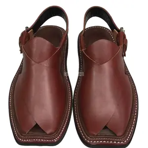 Original Leather Peshawari Chappal, Traditional Sandals for Men, Handmade Kaptaan Chappal, Comfortable Gents Shoes