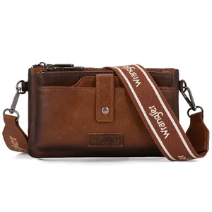 Wrangler Wallet Purse for Women Multi-function Crossbody Bags Wallet Women with Double Layer Small Purse