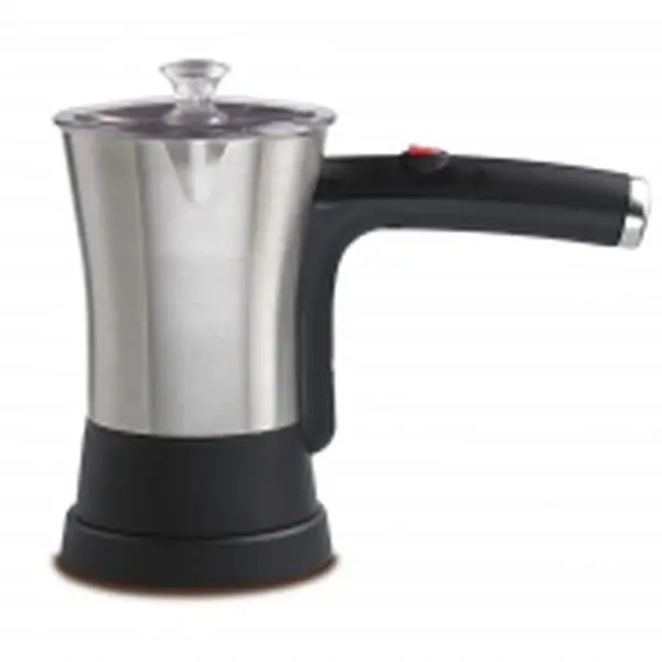 Brentwood TS-117S Turkish Greek Coffee Maker with Concealed Heating Element, Detachable Power Base, Light-Up Feature, On & Off Switch, 4 Lbs, Grip Handle