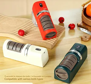 Must-Have Kitchen Gadget 2026! Electric Knife Sharpener with Coarse & Fine Grinding | Easy Press Automatic Sharpening Station