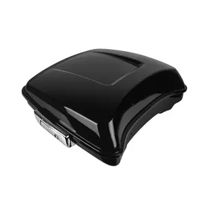 7.5 Inch Black Chopped Razor Pack Trunk With Soft Padding Fits For Harley Touring FLHX 2014 2025 Upgraded Standard Soft Lining Replace Traditional Hard Cushion Motorcycle Storage Box