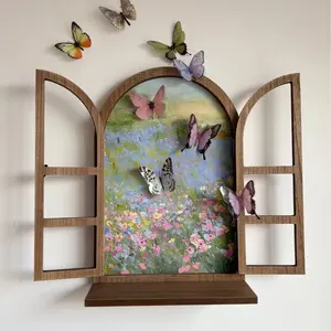 Handmade Butterfly Faux Window Panel - Romantic Floral Sunlight Filter, Fairy Tale Nursery Decor + Step-by-Step Tutorial