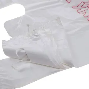 "Thank You" Large White Plastic Shopping Bags - Pack of 100 Bags 22" x 12" x 6 1/2" White Plastic Shopping Bags 1/6 Bags