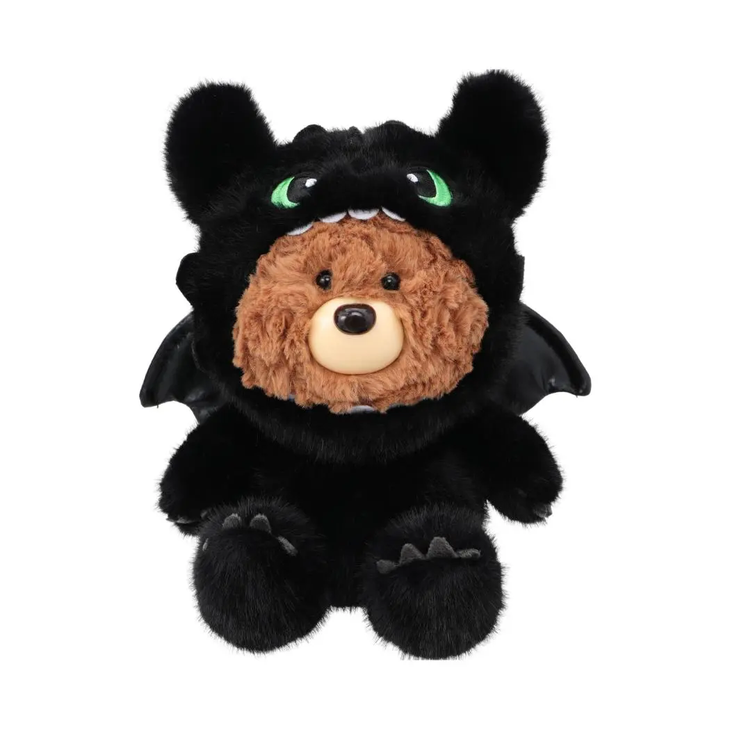 MINISO How to Train Your Dragon Toothless Sitting Plush Doll, Adorable Design Stuffed Toy, Cute Soft Dragon Figure, Stuffed Animal Gifts for Kids Fans, Adorable Design Stuffed Toys