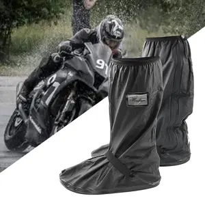 Reusable Motorcycle Scooter Dirt Bike Rain Shoes Cover, Non-Slip Boot Covers, Unisex Bicycle Shoes Protectors for Rainy Snowy Days