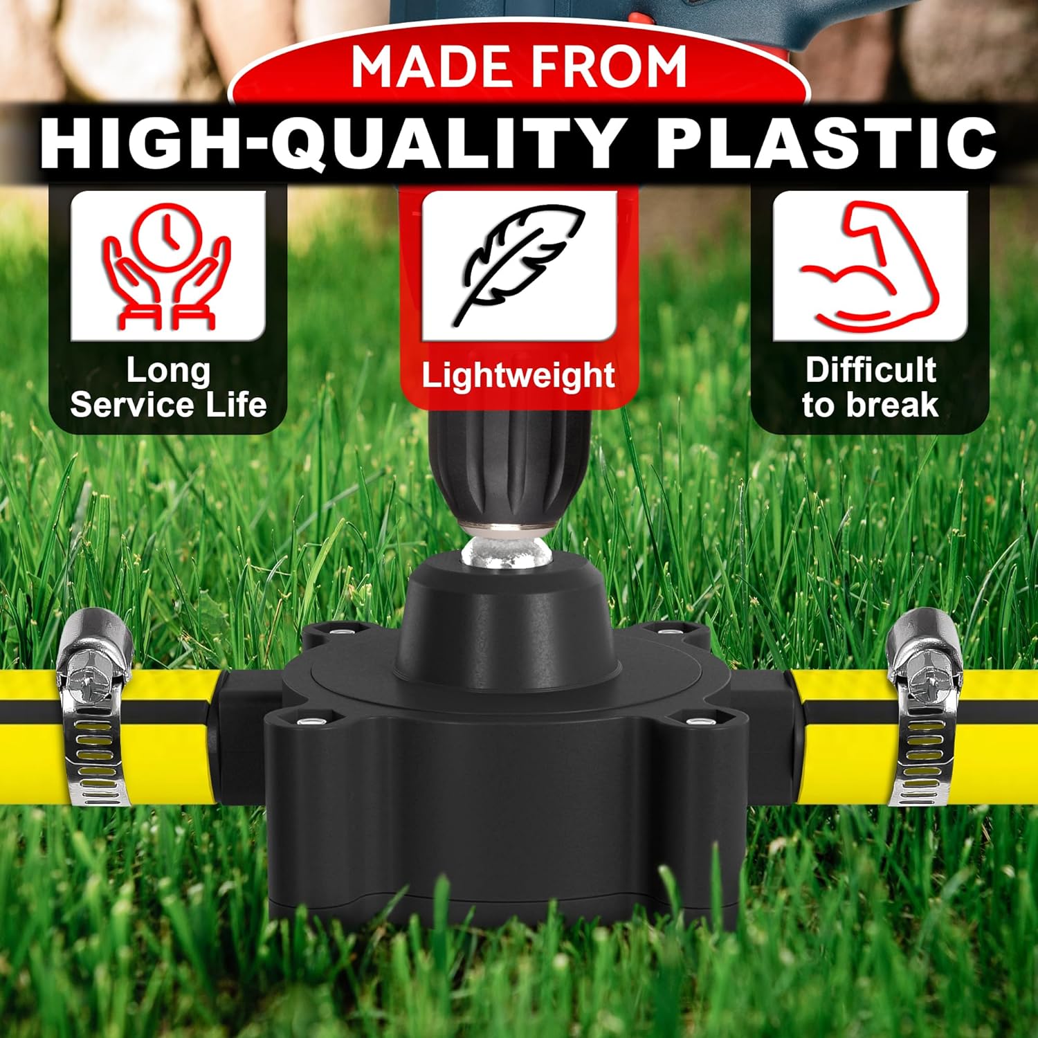 Electric Drill Pump for Water Gasoline Oil Diesels Fluid Transfer Pump Mini Hand Self-Priming Quick Pumping Speed