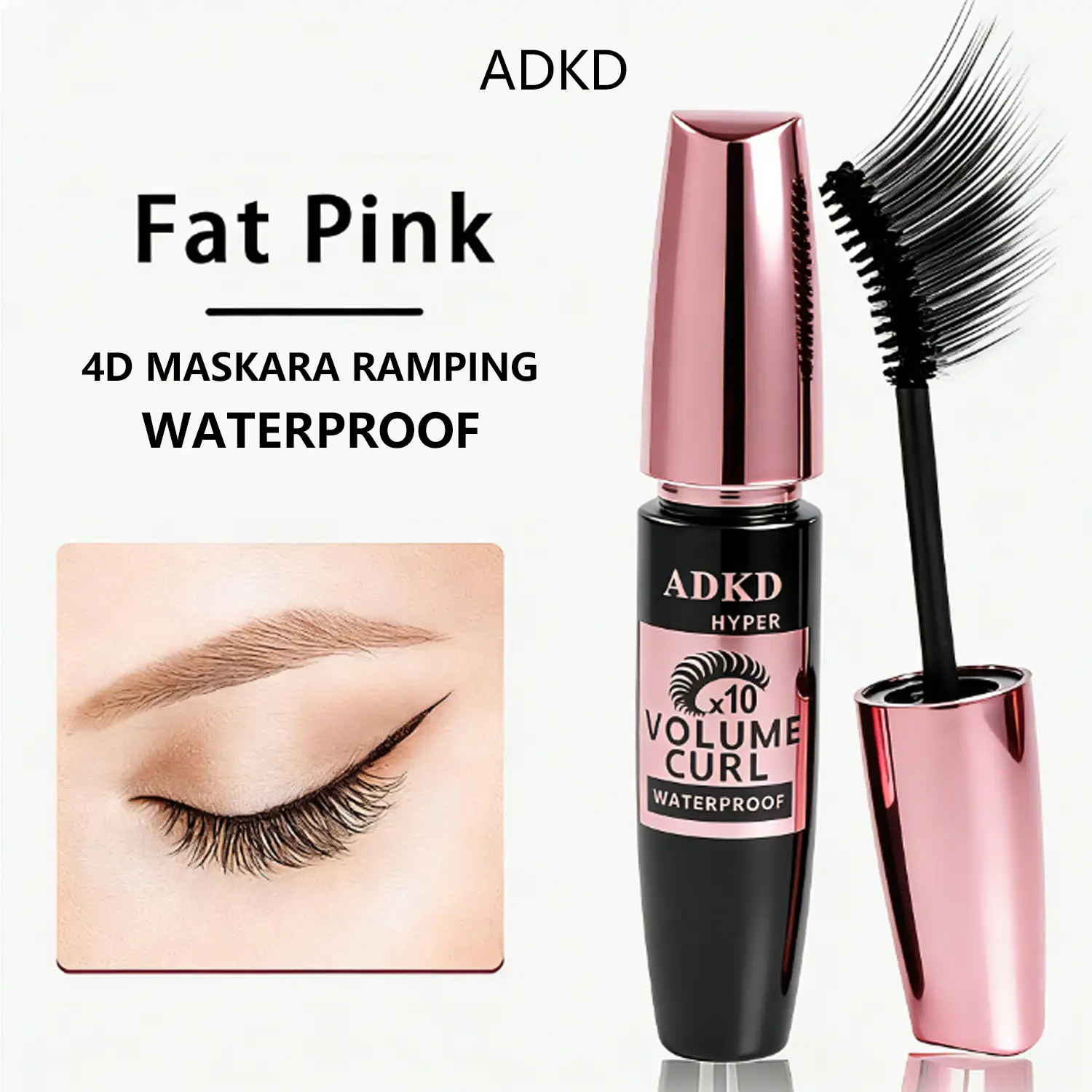 Long-Lasting Volumizing Mascara - Lightweight, Smudge Proof & Waterproof Formula for Lengthening, Curling, and Fluffy Eyelashes - Safe Makeup for Sensitive Eyes, Volumizing Lift Mascara, Longwear Mascara