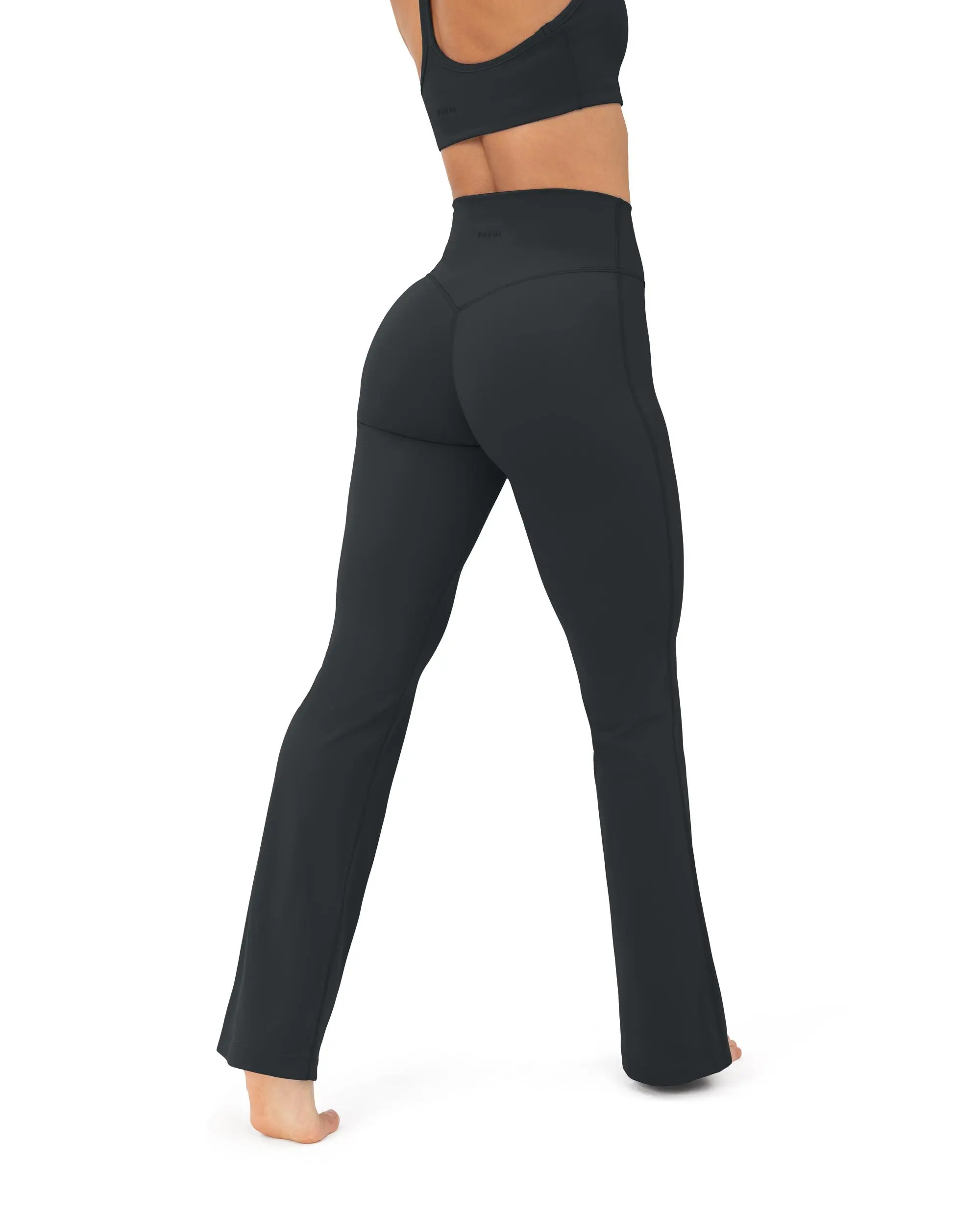 PAVOI ACTIVE Women's High Waisted Flare Leggings - Buttery Soft Bell Bottom Gym Pants with Quick Dry Fabric for Workout, Yoga, Leggings Women, Yoga Pants, Athleisure Wear, Sporty Chic, All Seasons, Fold Over Waist, Pillresistant Wear, Breathable