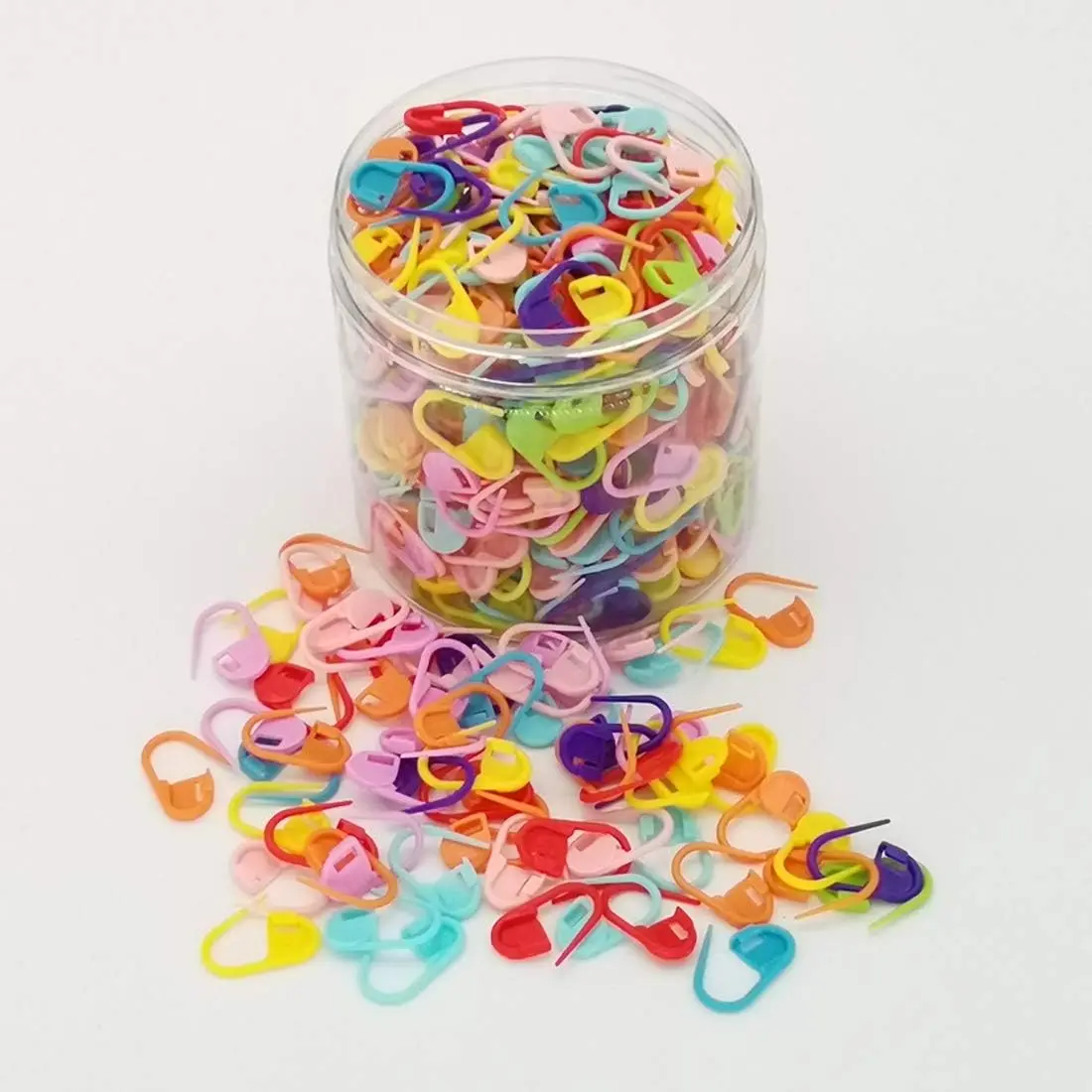 500 count Assorted Colors Safety Pins Quick Locking Stitch Markers,Knitting Markers Crochet Markers Locking Stitch Markers Knitting Place Markers Stitch  Clip Crochet Clips