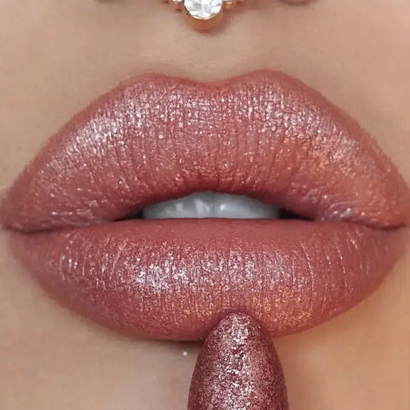7 Colors Glitter Lipstick Women Girls Waterproof Long Lasting Diamond Matte Lipsticks Moisturizing Shimmer Lips Makeup Cosmetic Gloss Lipgloss Moisture Moisturize Moisturizer Hydrate Hydrating Lip Care Glossy