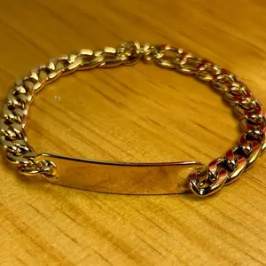 Stainless steel 18 K gold plated ID Bracelet