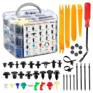 Upgrade 925Pcs Auto Fastener Clips Car Body Push Retainer Pin Rivet Bumper Door Trim Panel Retainer Fastener Kit Auto Removal Tool, Automotive Accessories, Bumper Retainer Clips Car Plastic Rivets Fasteners Push Retainer Kit Auto Push Pin Rivets Set