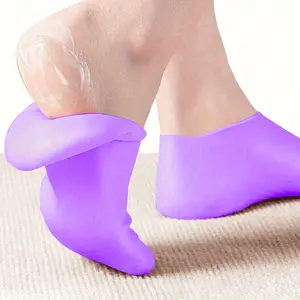 Women's Moisturizing Hydrating Anti-Crack Foot Socks, 1 Pair Silicone Gel Foot Care Socks, Ideal for Dry & Cracked Heels, Comfortable Daily Wear