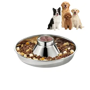 Stainless Steel Slow Feeder Dog Bowl, Promotes Healthy Diet and Hydration, Durable Design for Dogs, Ideal for Daily Use