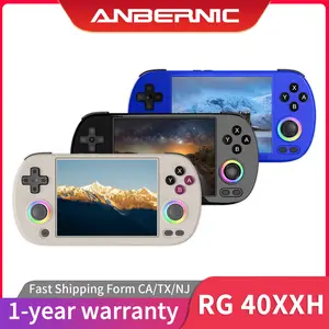 ANBERNIC RG40XX H Retro Handheld Game Consoles RG40XXH Retro Gaming Console with 64 TF Card Portable Gaming Console Linux 64-bit System 4 inch IPS Screen Supports WiFi Bluetooth HD and TV Output