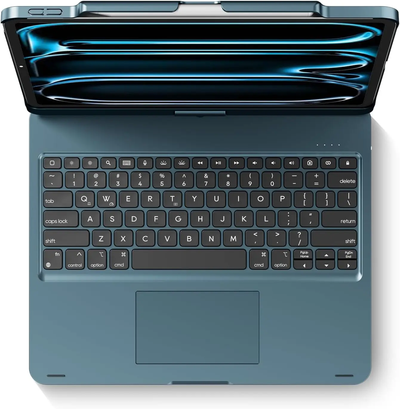 Swivel Keyboard Case for  2025 iPad Air 13-inch (M3-M2), iPad Pro 13 inch M4 2024, iPad Pro 12.9-inch (6th-3rd Gen); Rotatable Cover with Pencil Holder, Trackpad, Backlit, Navy Blue