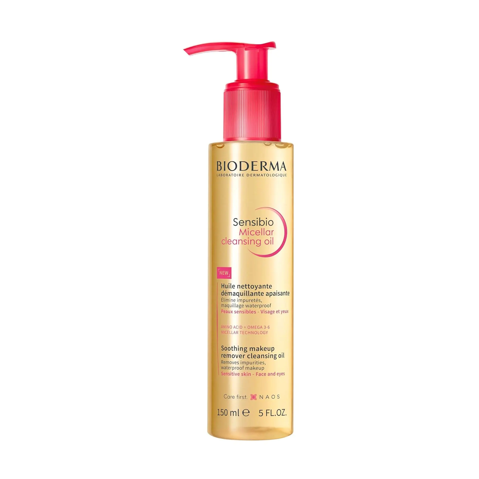 Bioderma Sensibio Micellar Cleansing Oil - Gentle Daily Makeup Remover & Face Moisturizer for Sensitive Skin, Hydrating, Nourishing & Non-Stripping Formula, Fragrance-Free, Cleanser