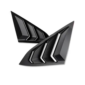 Stay Tuned Performance Side Window Louvers Compatible with 2016 - 2021 Honda Civic Sedan / 4-Door Racing Style Window Air Vent Louver Scoop Shades Cover 2Count ABS