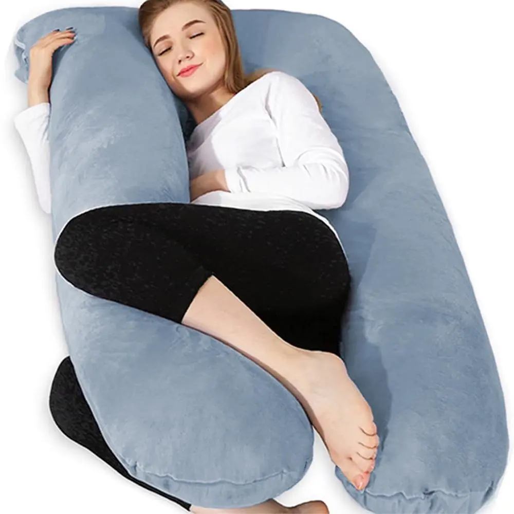 Chilling Home Pregnancy Pillows U-shaped Full Body Maternity Pillow 55 Inch for Back, Legs, Belly & Hips Support with Softness for Relaxation