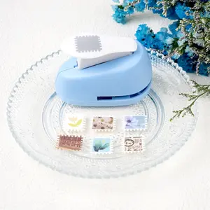 Postage Stamp Paper Punch; Lever Action Portable Postcard Ticket Puncher for Scrapbooking Card Making Journaling Paper Crafts Paper Crafting
