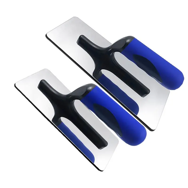 Stainless Steel Venetian Plaster Trowel 2-PC Set, Construction Tool, Home Repair Paint Plastering Finishing Hand Tools for Motorcycle Handlebars & Grips Maintenance, Home Repair Tools