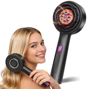 CESTVEEL 3-in-1 Red Light Hair Growth Comb - Multi-Mode & Vibration Massage Devices, Electric Scalp Massager with Shiatsu Mode, Oil Applicator, Serum Infusion, IPX7 Waterproof Portable Black Personal Care Tool for Home & Travel, Multi-Mode Massage Devices