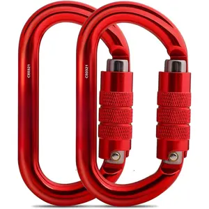 Heavy Duty Carabiner, 25kn(About 5620 lbs) Oval Carabiner Clip O-Shape Rock Climbing Carabiner Lightweight Caribeener for Climbing, Mountaineer, Aerial Work