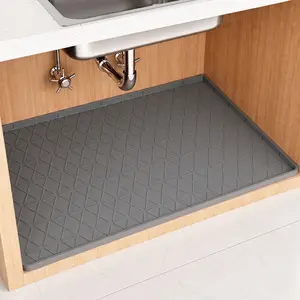 Pawtners Silicone waterproof mat for under sinks(2 Pack), suitable for kitchens, bathrooms, cabinets, and toilets, a15 well as for use with trays, shelves, coasters, storage liners, tableware, and home decor.