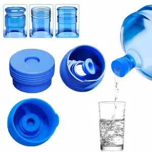 【Upgraded Reusable 3 & 5 Gallon drinking Water Jug Cap, No Leaking & Popping Open, Food Grade Silicone Replacement Cap for 55mm Standard/Screw/Crown Top Water Bottle & Water Pump Dispenser Drinkware Sturdy silicone cover