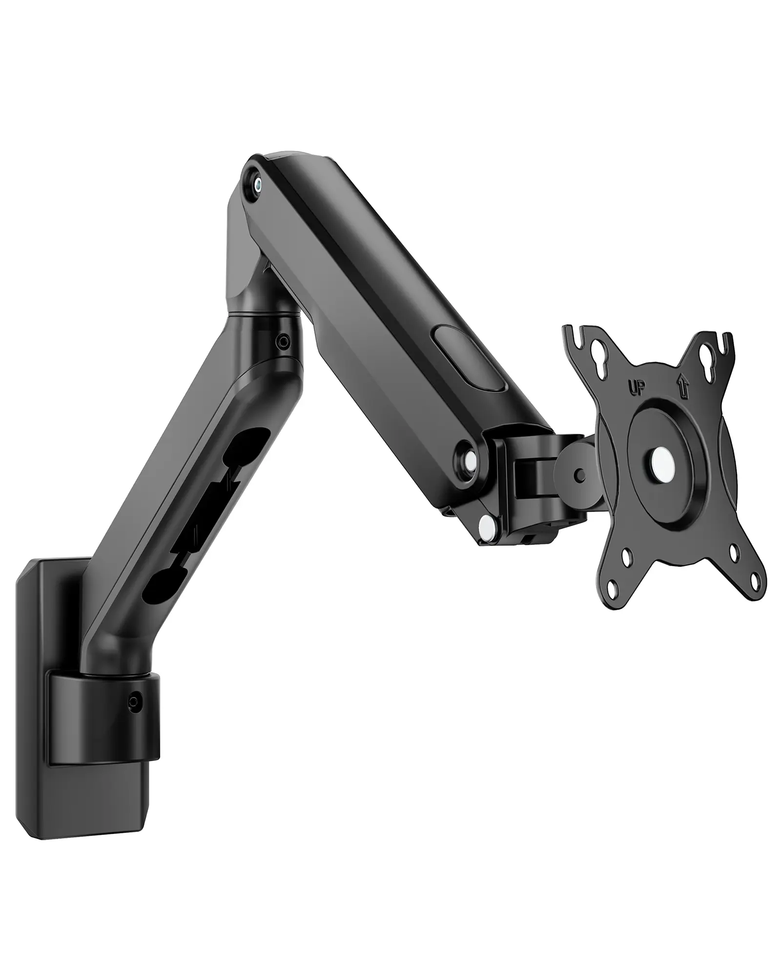 monTEK Single/Dual Monitor Wall Mount Wobble-Free Mechanical Spring, 17-32" Full Motion Low-Profile Design, Retracts to 3.8" From Surface, Compatible With Wood, Brick & Concrete techvibes