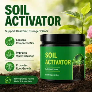 Soil Activator 240g, Soil Conditioner for Healthier Stronger Plants, Loosens Compacted Soil, Improves Water Retention & Aeration, Supports Root Growth, Helps Unlock Nutrients, Easy to Use for Vegetables, Flowers, Herbs, Lawns, Raised Beds